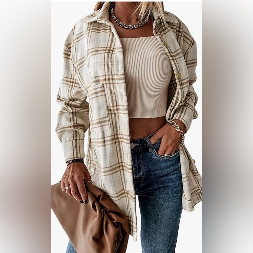 Plaid oversized flannel shirt!